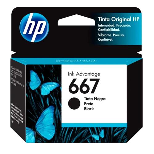 100912.jpg 3YM79A CARTRIDGE HP 667 NEGRO 120PAG DJET 1216 1275 2336 2375 2775 4175 6075 - Imagen 1