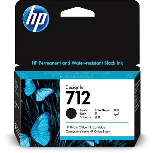 102622.jpg 3ED70A CARTRIDGE HP 712 NEGRO 38ML T210 T250 T650 - Imagen 1