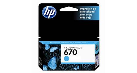 52014.jpg CZ114A CARTRIDGE HP 670 CYAN 300 PAG 3525 5525 4615 - Imagen 1