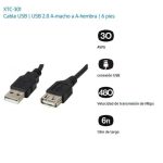 XTC-301 - XTECH CABLE USB TIPO A DE MACHO A HEMBRA DE 1,8 METROS
