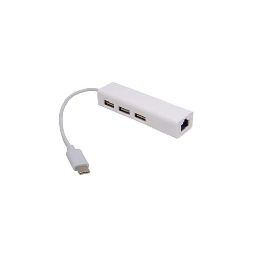 100685.jpg USB-CM A ETHERNET RJ-45 HUB-3-AH BLCO CABLE 10CM ADAPTADOR LAN USB 3.1 - Imagen 1