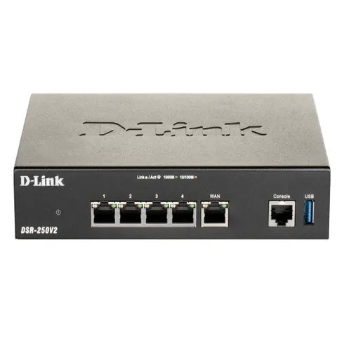 109191.jpg DSR-250V2 ROUTER D-LINK 3-1000 1-WAN 1-CONFIG CONSOLE-RJ45 USB IPS - Imagen 1