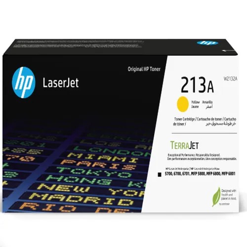 110374.jpg W2132A TONER HP 213A AMARILLO 3000PAG LASER 5700/5800/6700/6800 - Imagen 1