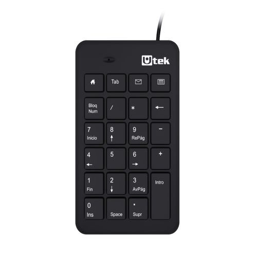 110501-1.jpeg TECLADO NUMERICO UTEK UT-KBN700U USB MULTIMEDIA 23 BOTONES 0010092 - Imagen 1