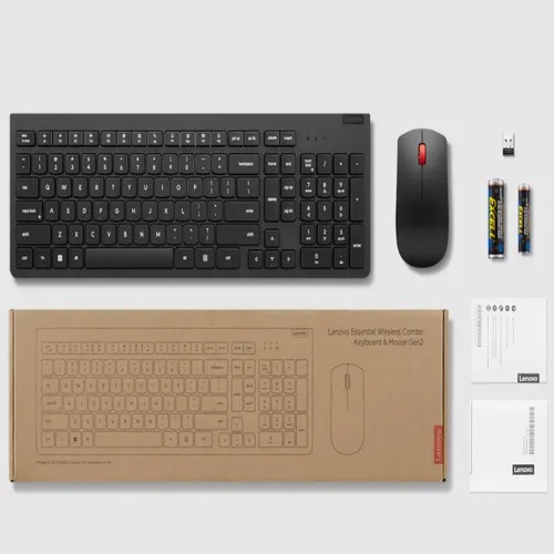 112661.jpg 4X31R64500 Lenovo Essential Wireless Combo Keyboard & Mouse Gen2 Black LA Spanis - Imagen 1