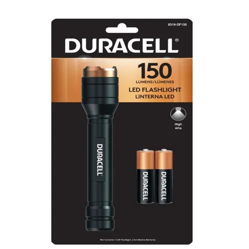 113464.jpg LINTERNA DURACELL 8319-DF150 150 LUMENES+ 2 PILAS AA - Imagen 1