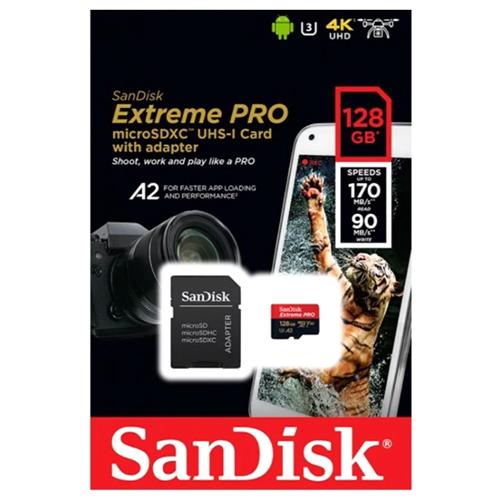 94647.jpg SDSQXA1-128G-GN6AA - SanDisk Extreme 128gb microSD w/SDXC w/adpt C10U3V30 - Imagen 1