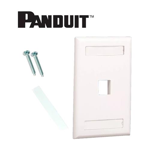 100340.jpg CFP1WH - PANDUIT FACEPLATE 1 PUERTO BLANCO - Imagen 1