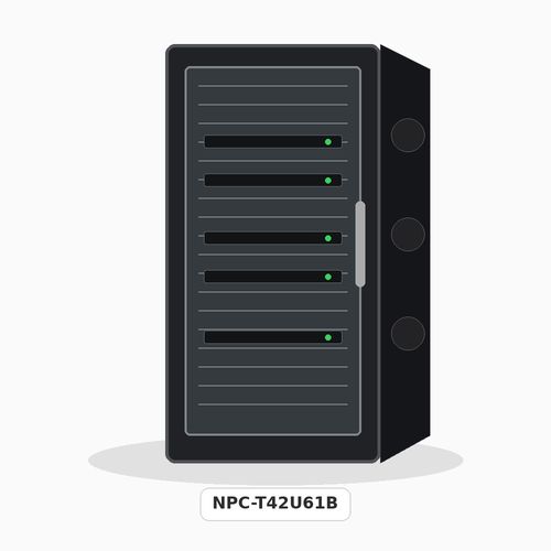 107153.jpg NPC-T42U61B NXT GABINETE 42U TELECOMUNICACIONES 600x1000mm 4 VENTILADORES - Imagen 1