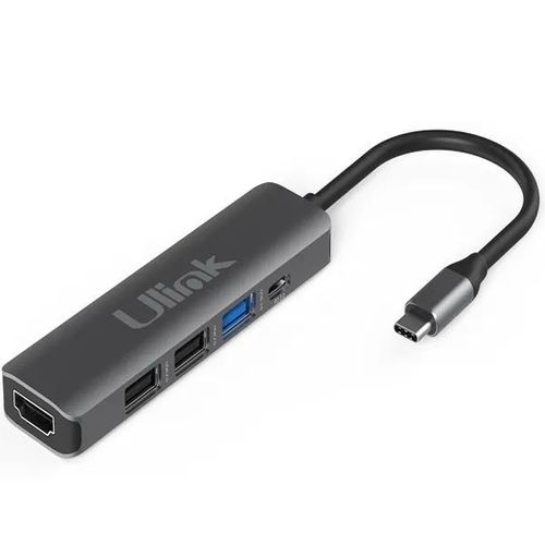 107912-1.jpeg UL-ADC901 ADAPTADOR MULTIPUERTO USB C 9 EN 1 HDMI*1 USB3.0*3 PD*1 SD*1 TF*1 LAN - Imagen 1
