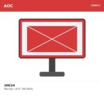 20E1H Monitor AOC 19.5" HD 1600x900  Monitor, 60Hz, 5ms, Panel TN,