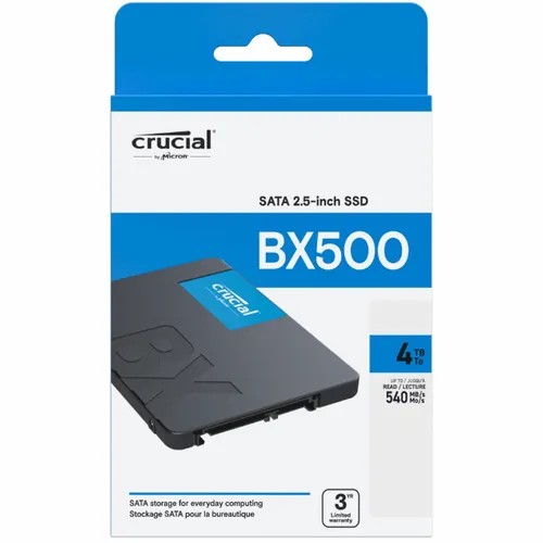 110618.jpg CT4000BX500SSD1 DISCO SSD CRUCIAL BX500 de 4TB 2.5", 3D NAND, hasta 540MB/s - Imagen 1