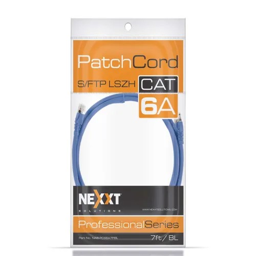 113063.jpg NAB-PCS6A10BL NXT S/FTP PATCH CORD CAT6A 3M LSZH-AZUL - Imagen 1