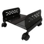 SOPORTE UNIVERSAL MOVIL P/CPU O CONSOLA ANCHO AJUSTABLE NEGRO