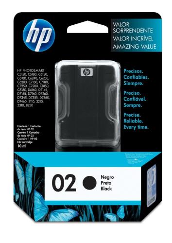 32545.jpg C8721W CARTRIDGE HP 02 NEGRO 3310/3310/8250 - Imagen 1
