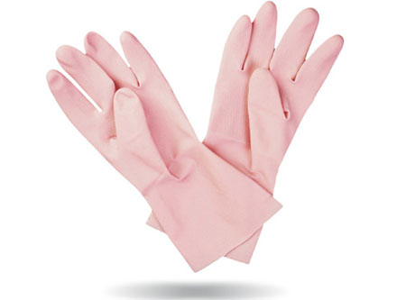 41430.jpg GUANTES MULTIUSO LATEX "M" AMARILLO - Imagen 1