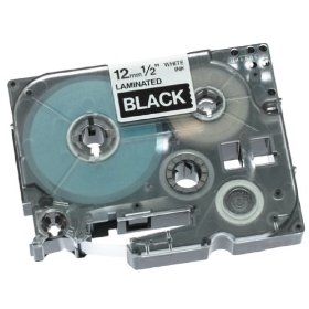 42429.jpg TZE-335 CINTA BROTHER 12MM 8MTS BLANCO S/NEGRO PT-H110/D400/D600/E300/E550W/P900 - Imagen 1