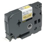 TZE-631 CINTA BROTHER 12MM 8MTS NEGRO S/AMARILLO PT-H110/D400/D600/E300/E550W/P9