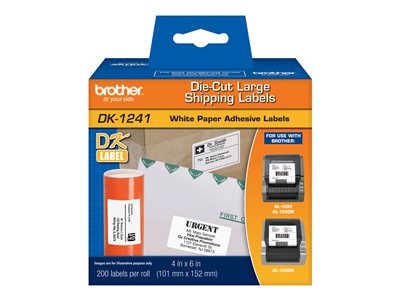 42462.jpg DK1241 ETIQUETA BROTHER 200UN 102MMX152MM QL-1060N - Imagen 1