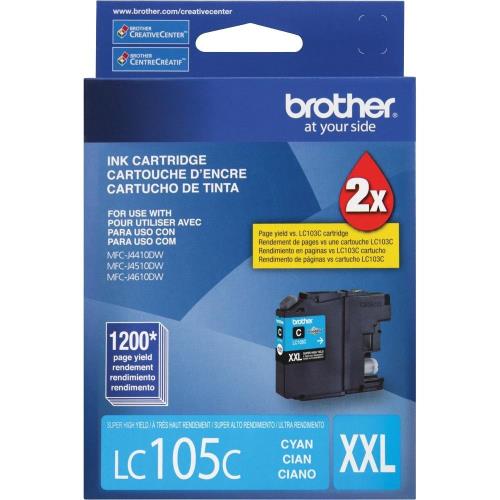 56514.jpg LC105C CARTRIDGE BROTHER CYAN 1200PAG MFC-J4510-4610DW- J4410 - Imagen 1