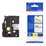 TZE-S261 CINTA BROTHER 36MM 8MTS NEGRO S/BLANCO ADHESIVO FUERTE PT-P900