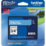 TZE-545 CINTA BROTHER 18MM 8MTS BLANCO S/AZUL PT-D400/D600/E300/E550W/P900