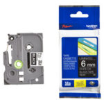 TZE-315 CINTA BROTHER 6MM 8MTS BLANCO S/NEGRO PT-H110/D400/D600/E300/E550W/P900