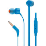 JBLT110BLUAM - JBL T110 blue In-ear headphones onebutton remote Flat cable