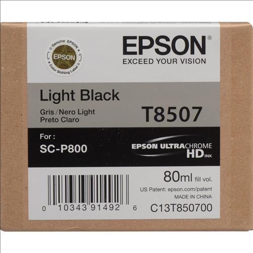 82856.jpg CARTUCHO DE TINTA EPSON T850700 ULTRACHROME HD LIGHT BLACK - Imagen 1