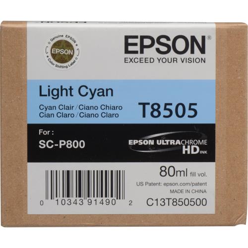 82858.jpg CARTUCHO DE TINTA EPSON T850500 ULTRACHROME HD LIGHT CYAN - Imagen 1