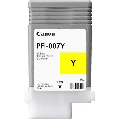86074.jpg PFI-007Y TANQUE CANON YELLOW 90ML 2146C001 IPF 670E - Imagen 1