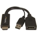HD2DP - STARTECH Conversor HDMI a DisplayPort 4K con Alimentacin por USB - Adap
