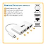 U444-06N-H4GUBC - TRP Adaptador USB-C a HDMI con Hub USB-A Gigabit Ethernet