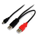 USB2HABMY6 - Startech Cable de 1 8m USB 2.0 en Y para Discos Duros Externos - Ca