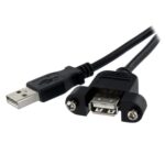 USBPNLAFAM1 - Startech Cable Alargador de 30cm USB 2.0 de Alta Velocidad para Mo