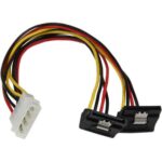 PYO2LP4LSATR - Startech Adaptador Cable 30cm Divisor Molex 4 Pines a Doble SATA