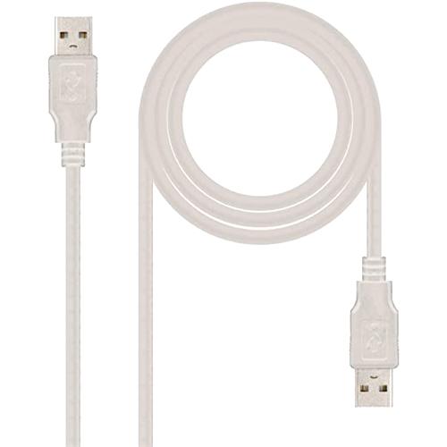 99632.jpg 303018 CABLE USB 2.0 A-A M/M 1.8MTS BEIGE - Imagen 1