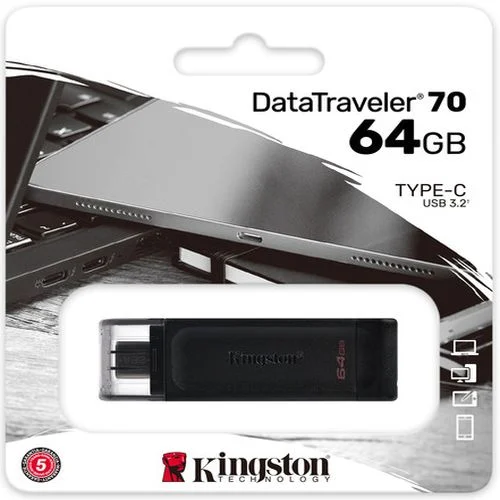 105517.webp DT70/64GB PENDRIVE KINGSTON DT70 USB-C 64GB 3.2 Gen - Imagen 1