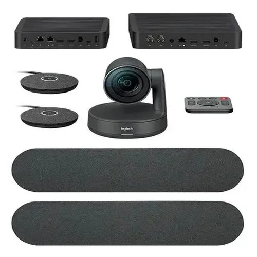 98018.webp 960-001225 - Logitech camara rally kit ultraHD + 2 microfonos y 2 parlantes - Imagen 1