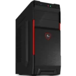 GABINETE XTECH MID TOWER ATX 600W NEGRO Y ROJO USB AUDIO