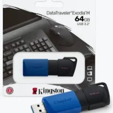 MEMORIA USB KINGSTON USB 3.2 GEN1 DATATRAVELER EXODIA M NEGRO/AZUL